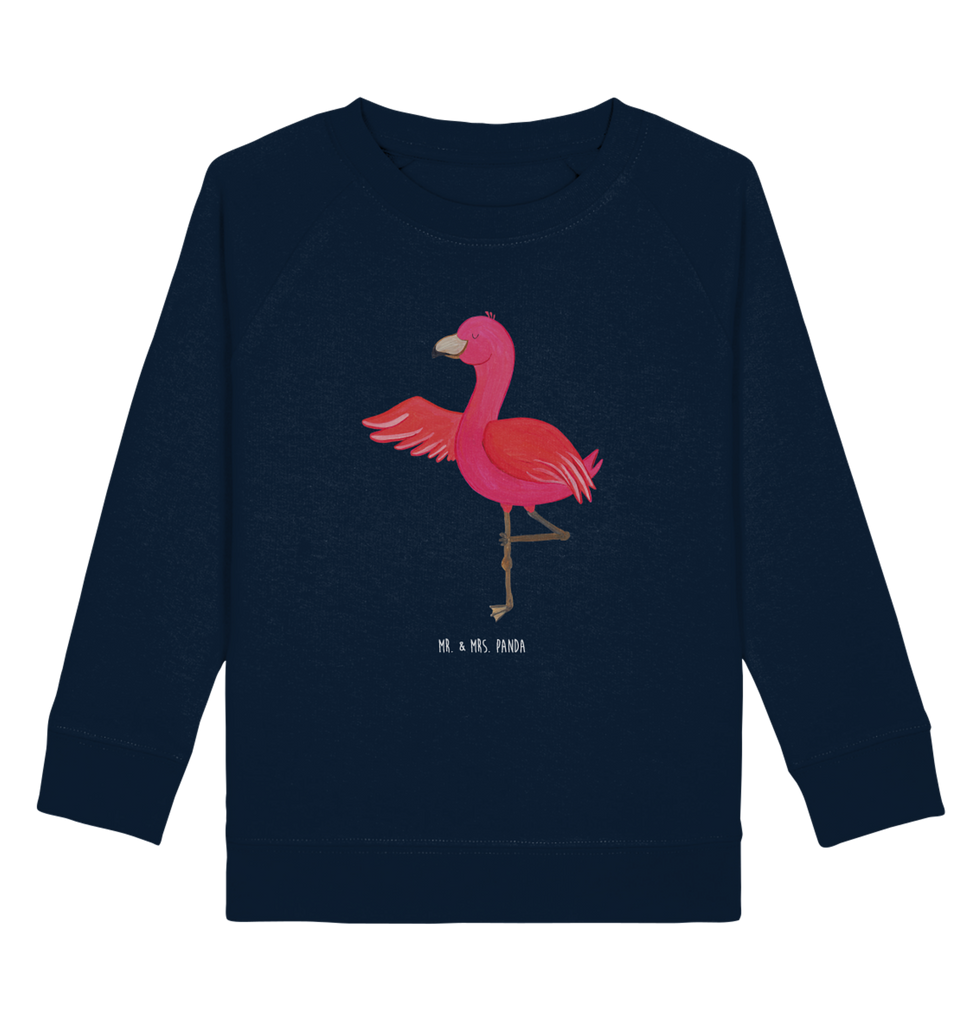 Organic Kinder Pullover Flamingo Yoga Kinder Pullover, Kinder Sweatshirt, Jungen, Mädchen, Flamingo, Vogel, Yoga, Namaste, Achtsamkeit, Yoga-Übung, Entspannung, Ärger, Aufregen, Tiefenentspannung
