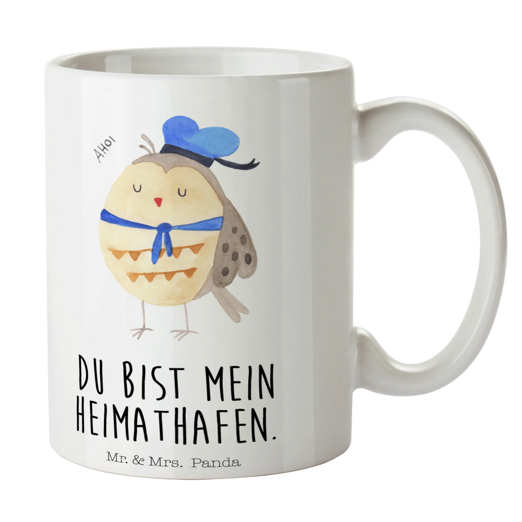Tasse Eule Matrose Kakaotasse, Kaffeepott, kaffeebecher keramik, Frühstückstasse, Teebecher, Geschenktasse, Trinktasse, Becher, Bedruckte Tasse, Motivtasse, kaffeetasse bedruckt, Tasse mit Spruch, Keramikbecher, Bürobecher, kaffeetasse keramik, Tasse mit Motiv, tasse für büro, Bürotasse, Designtasse, Frühstücksbecher, Trinkbecher, statement tasse, Henkelbecher, kaffeebecher bedruckt, Pott, Henkeltasse, tasse für kaffee, Kaffeebecher, heißgetränkebecher, milchkaffeetasse, Teepott, haferl, Keramiktasse, Tasse, Teetasse, Coffee Mug, Kaffeetasse, design tasse, Dekotasse, schöne tasse, Sprüchetasse, hochwertige tasse, Mug, Eule, Wortspiel Lustig, Heimathafen, Owl, Hochzeitstag Geschenk, Eule Deko, Eule Spruch, Ehe, Freundin, Seefahrer, Matrose