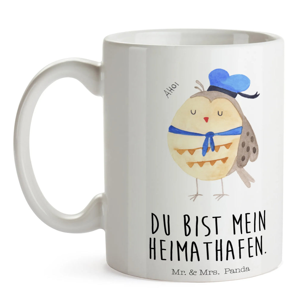 Tasse Eule Matrose Kakaotasse, Kaffeepott, kaffeebecher keramik, Frühstückstasse, Teebecher, Geschenktasse, Trinktasse, Becher, Bedruckte Tasse, Motivtasse, kaffeetasse bedruckt, Tasse mit Spruch, Keramikbecher, Bürobecher, kaffeetasse keramik, Tasse mit Motiv, tasse für büro, Bürotasse, Designtasse, Frühstücksbecher, Trinkbecher, statement tasse, Henkelbecher, kaffeebecher bedruckt, Pott, Henkeltasse, tasse für kaffee, Kaffeebecher, heißgetränkebecher, milchkaffeetasse, Teepott, haferl, Keramiktasse, Tasse, Teetasse, Coffee Mug, Kaffeetasse, design tasse, Dekotasse, schöne tasse, Sprüchetasse, hochwertige tasse, Mug, Eule, Wortspiel Lustig, Heimathafen, Owl, Hochzeitstag Geschenk, Eule Deko, Eule Spruch, Ehe, Freundin, Seefahrer, Matrose