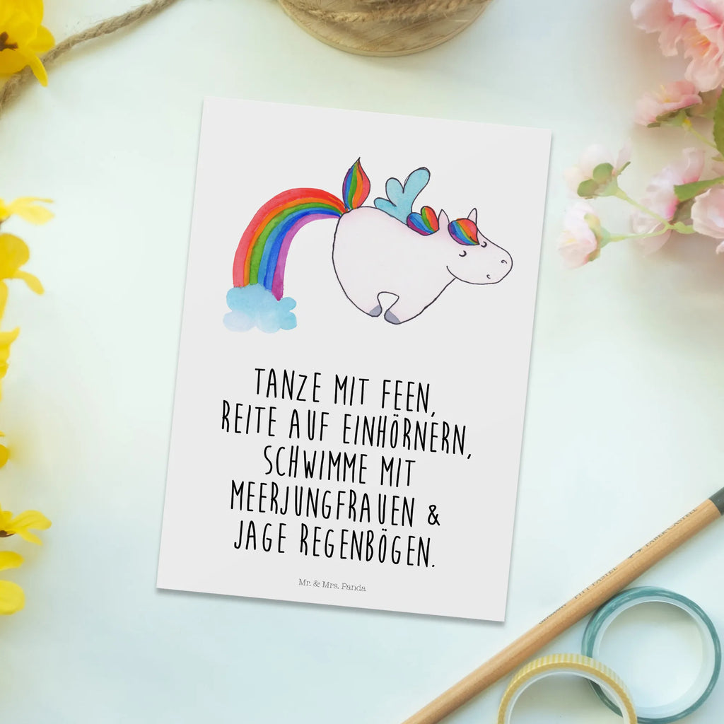 Postcard unicorn Pegasus Postcard, card, gift card, gift, invitation card, invitation, letter, paper, postcards, unicorn, unicorns, rainbow, Unicorn, playing, glitter, growing up, saying fun, reality, unicorn love, pegasus