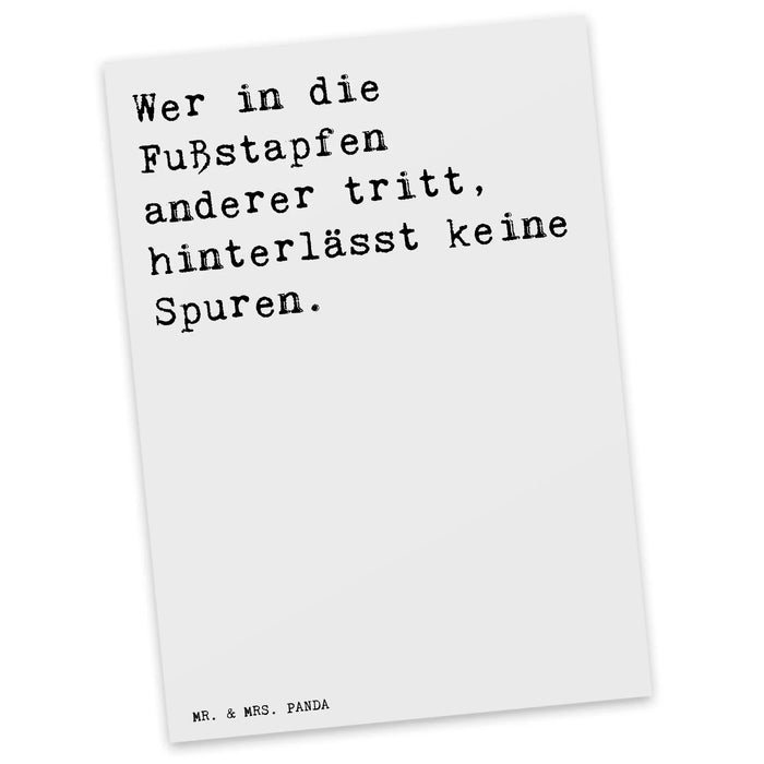 Postcard Wer in die Fußstapfen...