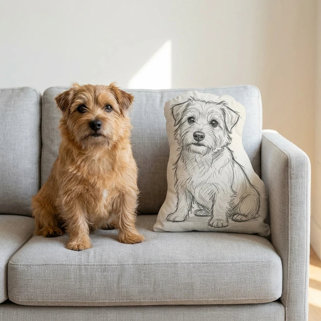 Personalisiertes Formkissen Haustier Design