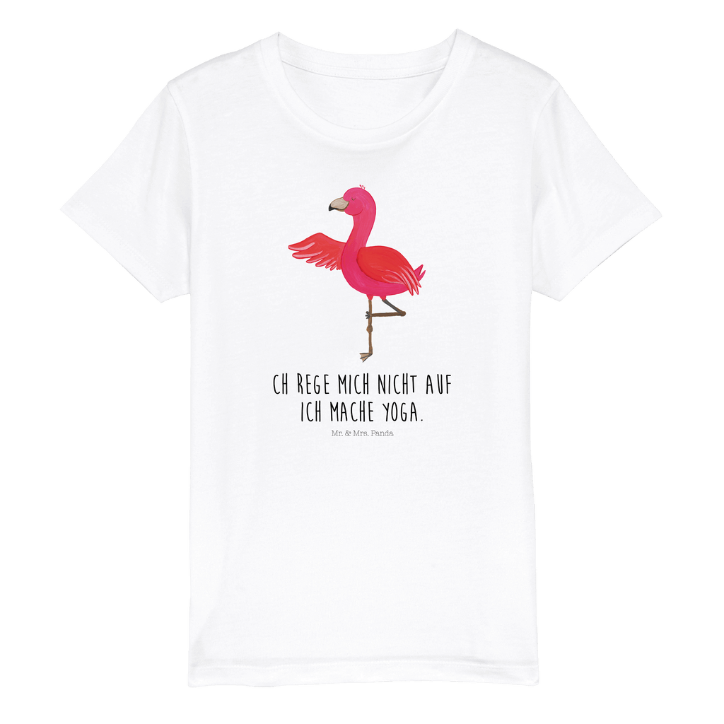 Organic Kinder T-Shirt Flamingo Yoga Kinder T-Shirt, Kinder T-Shirt Mädchen, Kinder T-Shirt Jungen, Flamingo, Vogel, Yoga, Namaste, Achtsamkeit, Yoga-Übung, Entspannung, Ärger, Aufregen, Tiefenentspannung