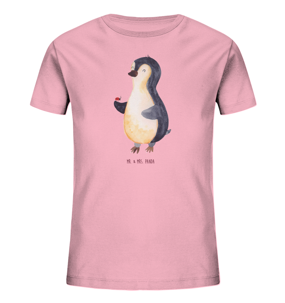Organic Kinder T-Shirt Pinguin Marienkäfer Kinder T-Shirt, Kinder T-Shirt Mädchen, Kinder T-Shirt Jungen, Pinguin, Pinguine, Marienkäfer, Liebe, Wunder, Glück, Freude, Lebensfreude