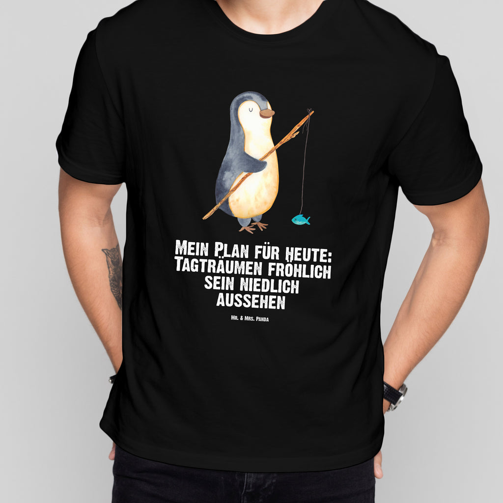 T-Shirt Standard Pinguin Angler T-Shirt, Shirt, Tshirt, Lustiges T-Shirt, T-Shirt mit Spruch, Party, Junggesellenabschied, Jubiläum, Geburstag, Herrn, Damen, Männer, Frauen, Schlafshirt, Nachthemd, Sprüche, Pinguin, Pinguine, Angeln, Angler, Tagträume, Hobby, Plan, Planer, Tagesplan, Neustart, Motivation, Geschenk, Freundinnen, Geschenkidee, Urlaub, Wochenende