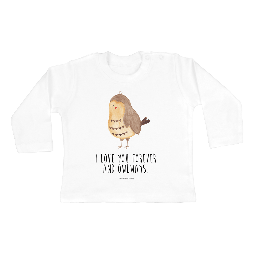 Baby Longsleeve Eule Zufrieden Mädchen, Jungen, Baby, Langarm, Bio, Kleidung, Eule, Eule Spruch, Eule deko, Owl, Liebe Spruch, Romantisch, Wortspiel lustig, Spruch schön, Geschenk Hochzeitstag