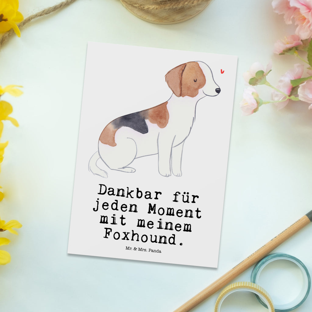 Postkarte Foxhound Moment Postkarte, Karte, Geschenkkarte, Grußkarte, Einladung, Ansichtskarte, Geburtstagskarte, Einladungskarte, Dankeskarte, Hund, Hunderasse, Rassehund, Hundebesitzer, Geschenk, Tierfreund, Schenken, Welpe, Foxhound, Jagdhund, Laufhund