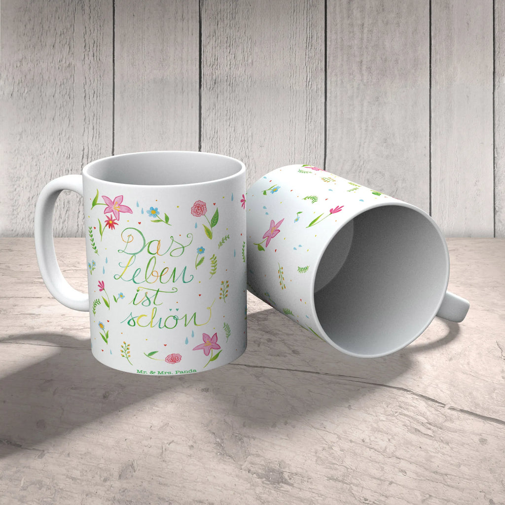 Tasse Blumen Leben Tasse mit Motiven, Porzellantasse, Tasse mit Zitaten, Geschenktasse, Tasse, Kaffeetasse, Bürotasse, Keramiktasse, Teetasse, Blumen Deko, Frühlings Deko, Sommer Deko, Dekoration, positive Botschaft, Naturliebhaber, Outdoor, Natur, Abenteuer, glücklich sein, fröhlich sein, Motivation Spruch, Blumen, Spruch über das Leben, Das Leben ist schön, Blümchen