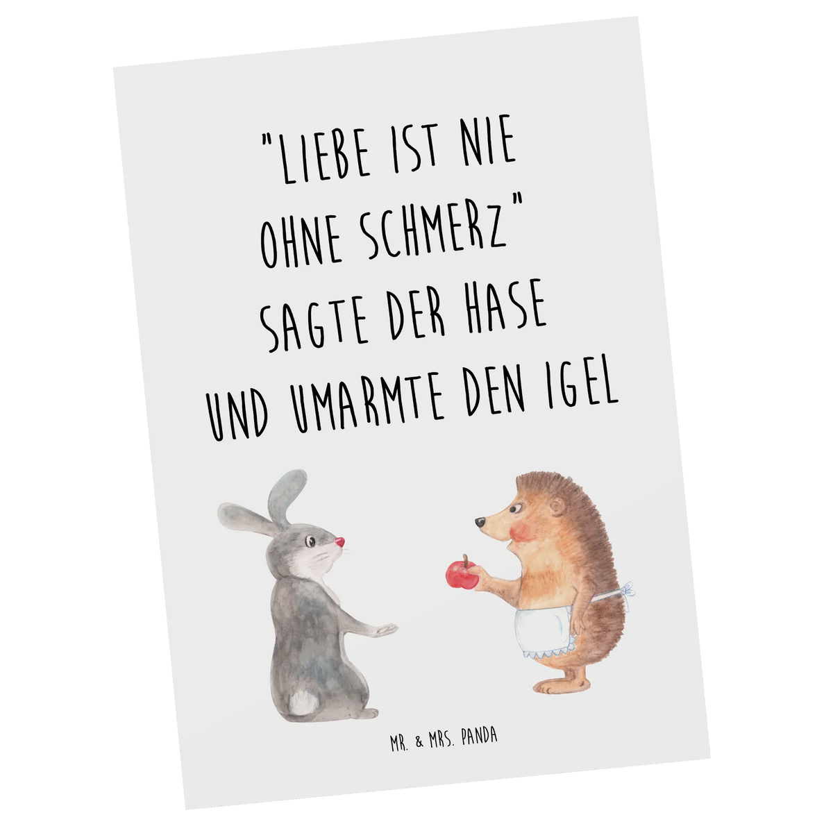 Postkarte Hase Igel Fotokarte, Designkarte, spruchkarte, Kunstkarten, Grußkarte, Postkarte, Postkarten, bildkarte, Ansichtskarten, Ansichtskarte, kunstkarte, einzelkarte, Motivkarte, Lustige Sprüche, Tiere, Tiermotive, Gute Laune, Igel und Hase, Igel, Trennungsschmerz, Trösten, Liebe Spruch, Hase, Liebeskummer Geschenk, Spruch Romantisch, Herzschmerz