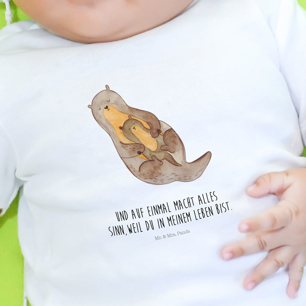 Organic Baby Shirt Otter mit Kind Baby T-Shirt, Jungen Baby T-Shirt, Mädchen Baby T-Shirt, Shirt, Otter, Fischotter, Seeotter, Otter Seeotter See Otter