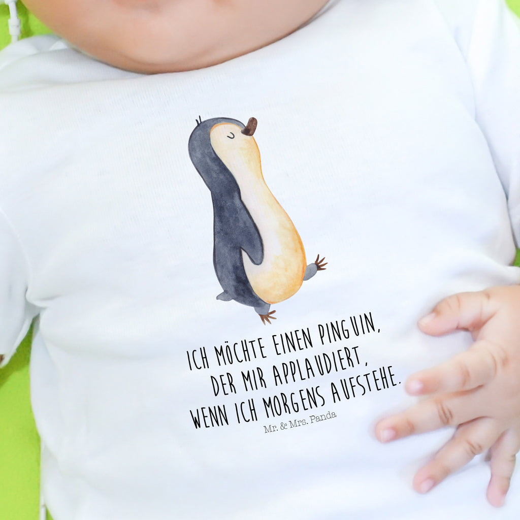 Organic Baby Shirt Pinguin marschierend Baby T-Shirt, Jungen Baby T-Shirt, Mädchen Baby T-Shirt, Shirt, Pinguin, Pinguine, Frühaufsteher, Langschläfer, Bruder, Schwester, Familie
