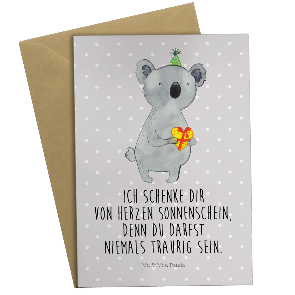 Grußkarte Koala Geschenk Klappkarte, Einladungskarte, Glückwunschkarte, Hochzeitskarte, Geburtstagskarte, Karte, Koala, Koalabär, Geschenk, Geburtstag, Party