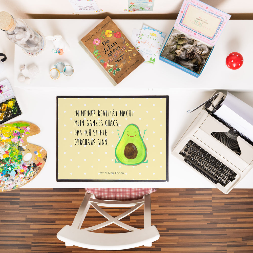 Schreibtischunterlage Avocado Happy Schreibunterlage, Schreibtischauflage, Bürobedarf, Büroartikel, Schreibwaren, Schreibtisch Unterlagen, Schreibtischunterlage Groß, Avocado, Veggie, Vegan, Gesund, Chaos