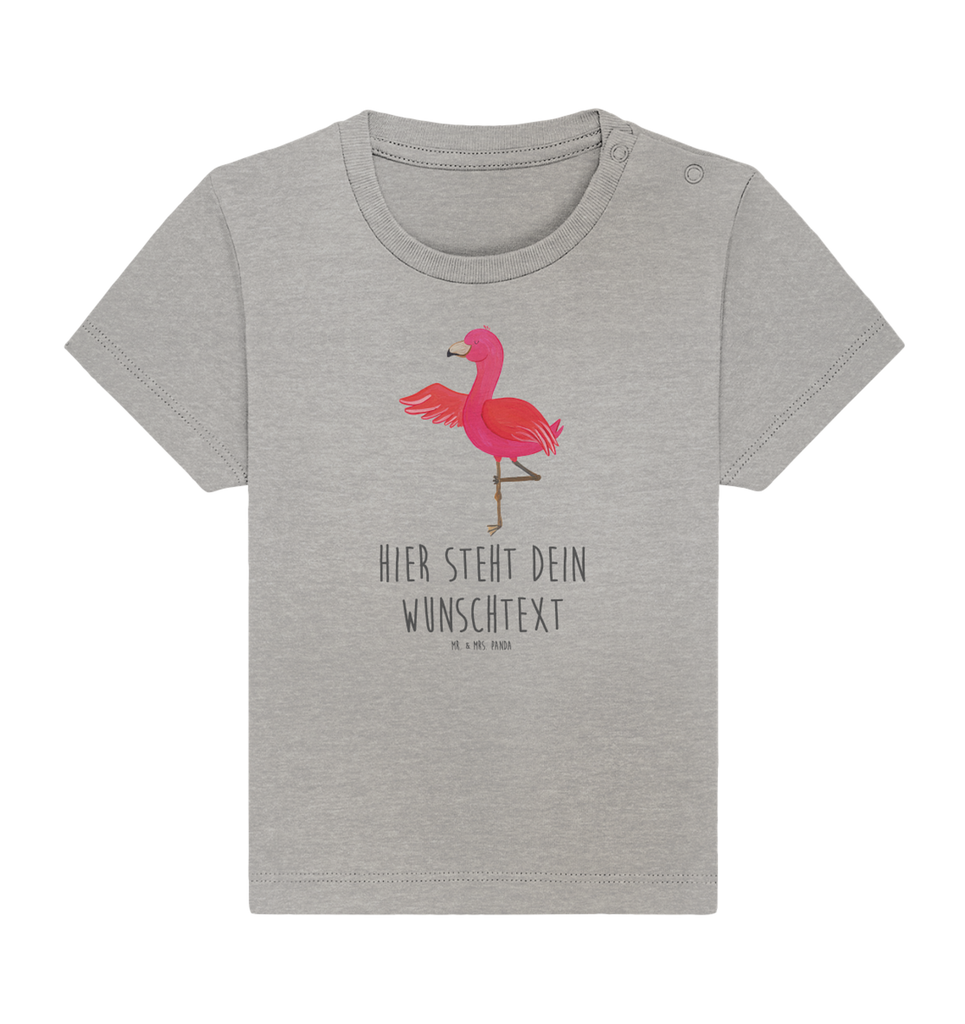 Personalisiertes Baby Shirt Flamingo Yoga Personalisiertes Baby T-Shirt, Personalisiertes Jungen Baby T-Shirt, Personalisiertes Mädchen Baby T-Shirt, Personalisiertes Shirt, Flamingo, Vogel, Yoga, Namaste, Achtsamkeit, Yoga-Übung, Entspannung, Ärger, Aufregen, Tiefenentspannung