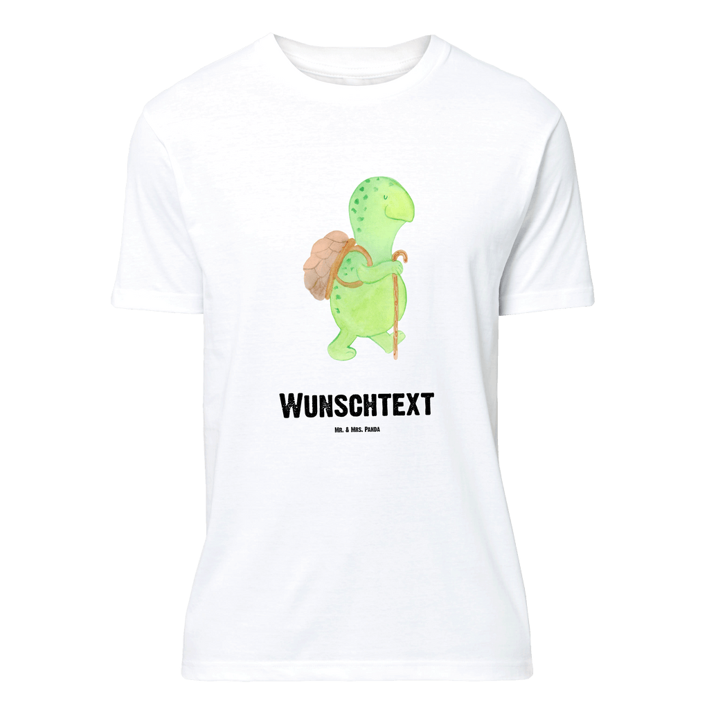 Personalisiertes T-Shirt Schildkröte Wanderer T-Shirt Personalisiert, T-Shirt mit Namen, T-Shirt mit Aufruck, Männer, Frauen, Wunschtext, Bedrucken, Schildkröte, Schildkröten, Motivation, Motivationsspruch, Motivationssprüche, Neuanfang