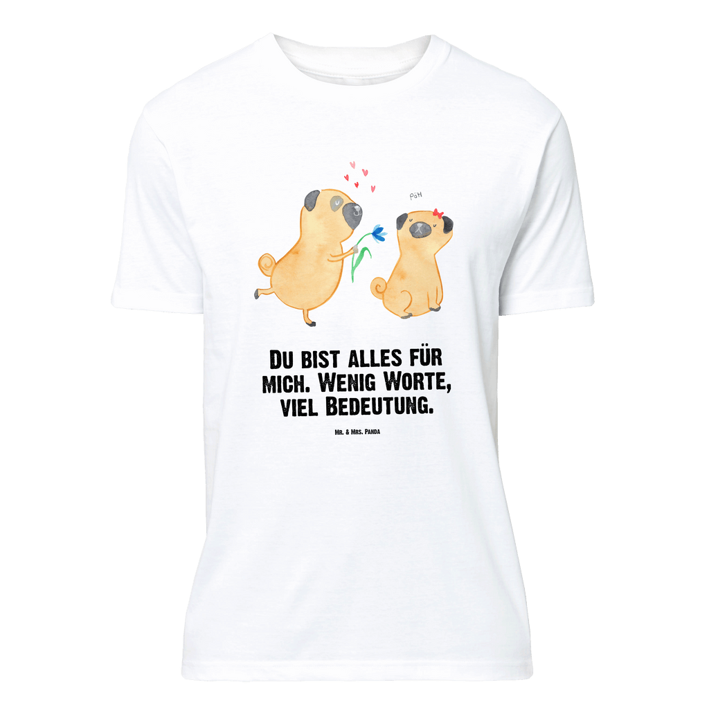 T-Shirt Standard Mops verliebt T-Shirt, Shirt, Tshirt, Lustiges T-Shirt, T-Shirt mit Spruch, Party, Junggesellenabschied, Jubiläum, Geburstag, Herrn, Damen, Männer, Frauen, Schlafshirt, Nachthemd, Sprüche, Hund, Hundemotiv, Haustier, Hunderasse, Tierliebhaber, Hundebesitzer, Mops, Möpse, Hundeliebe, verliebt, Liebe, Liebesspruch. Verlobt, Geschenk Freund, Partner