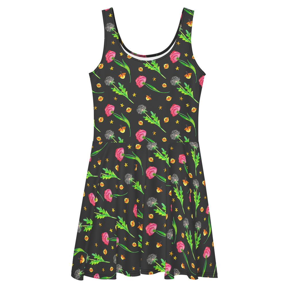 Sommerkleid Glühwürmchen Design Sommerkleid, Kleid, Skaterkleid, Glühwürmchen, Muster, Blumen, Pusteblumen