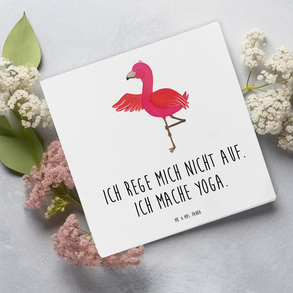 Deluxe Karte Flamingo Yoga Karte, Grußkarte, Klappkarte, Einladungskarte, Glückwunschkarte, Hochzeitskarte, Geburtstagskarte, Hochwertige Grußkarte, Hochwertige Klappkarte, Flamingo, Vogel, Yoga, Namaste, Achtsamkeit, Yoga-Übung, Entspannung, Ärger, Aufregen, Tiefenentspannung