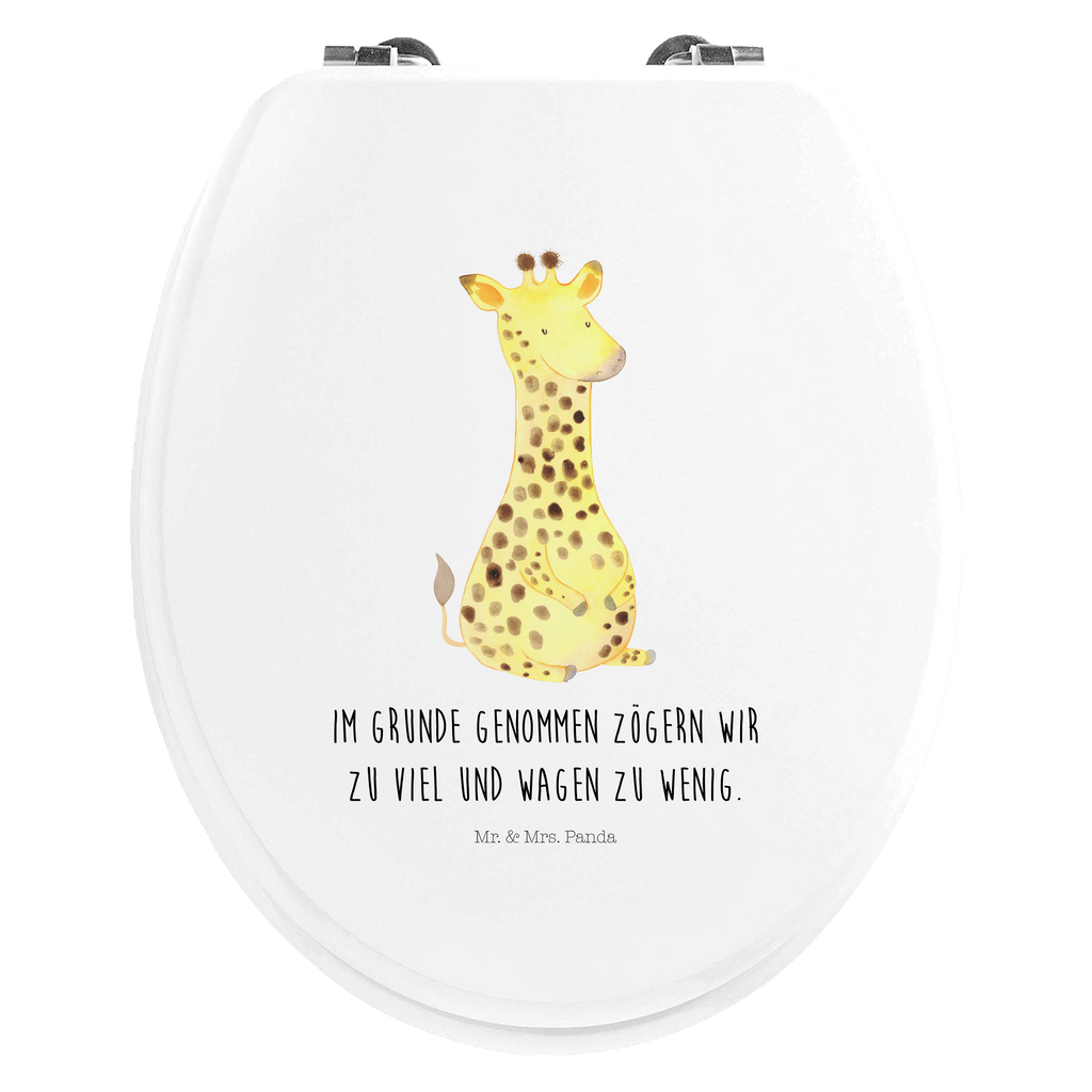 Motiv WC Sitz Giraffe Zufrieden Klobrille, Klodeckel, Toilettendeckel, WC-Sitz, Toilette, Afrika, Wildtiere, Giraffe, Zufrieden, Glück, Abenteuer