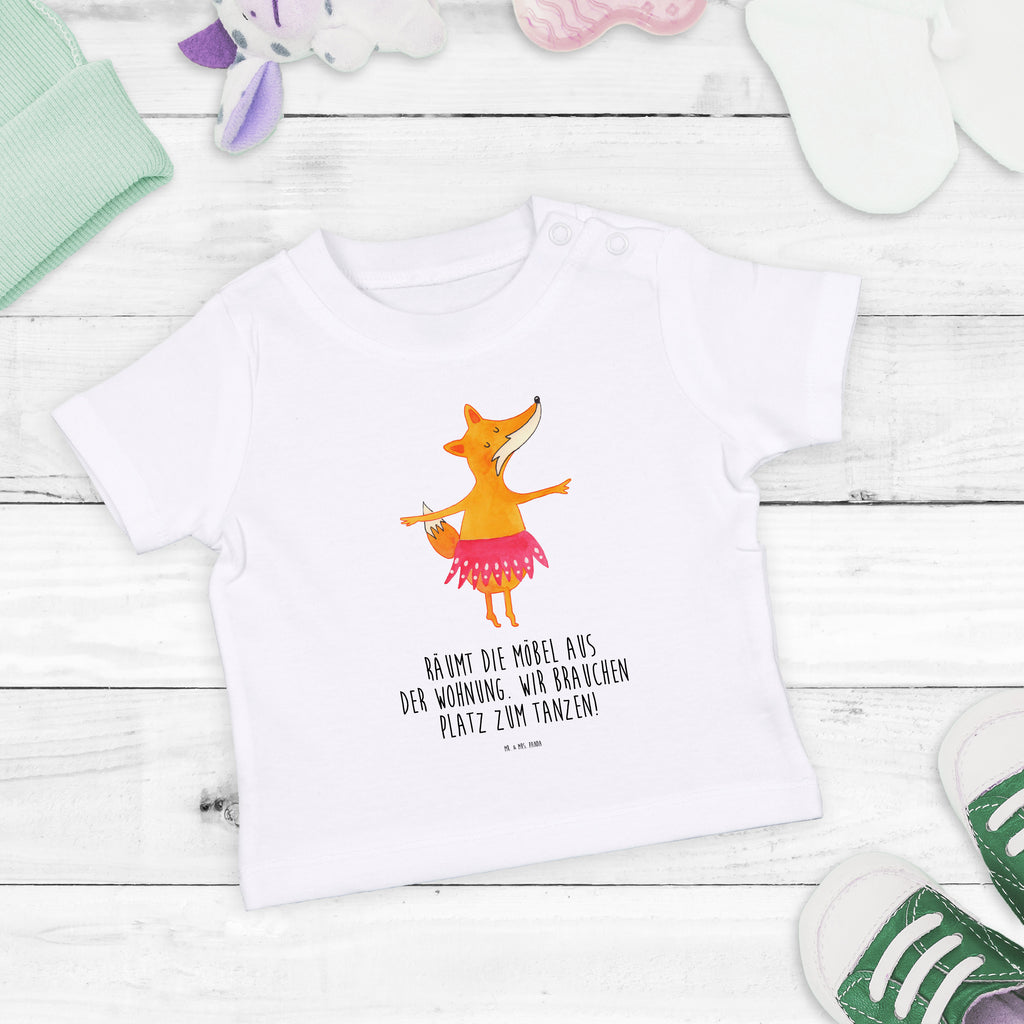 Organic Baby Shirt Fuchs Ballerina Baby T-Shirt, Jungen Baby T-Shirt, Mädchen Baby T-Shirt, Shirt, Fuchs, Fuchs Spruch, Füchse, Füchsin, Ballerina, Ballett, Tänzerin, Tanzen, Party, Einladung, Geburtstag