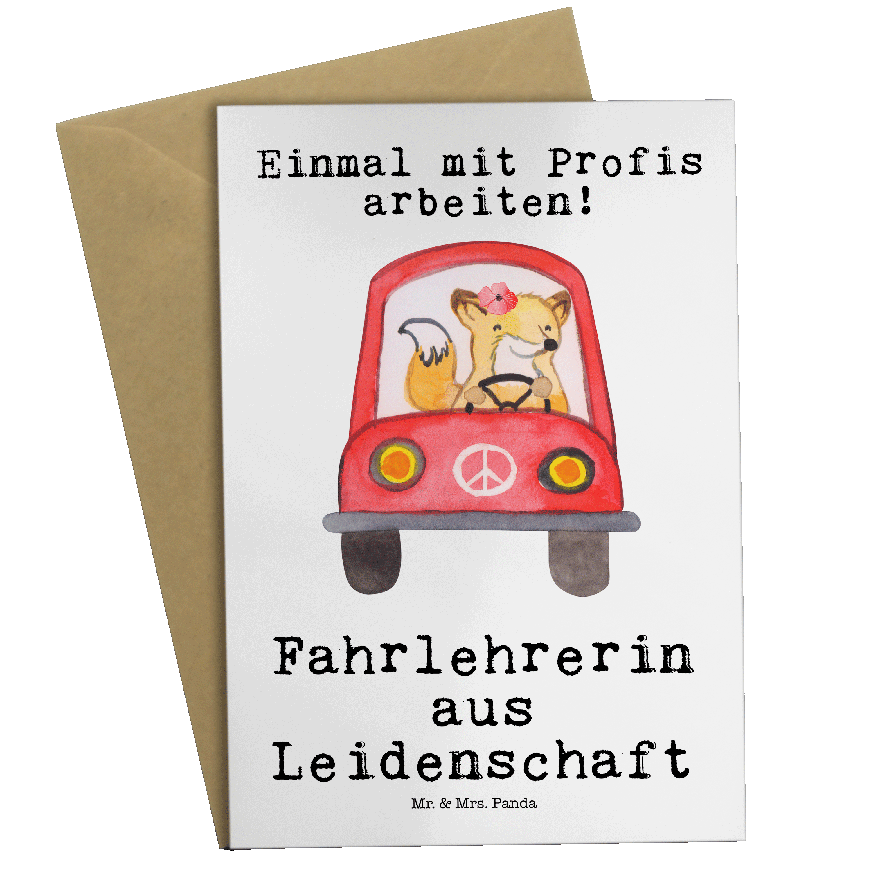 Grußkarte mit Fahrlehrer Geschenk Fahrschule Führerschein Motiv