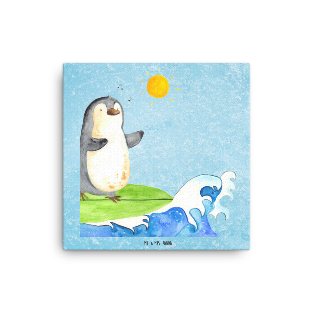 Leinwand Bild Pinguin Surfer Leinwand, Bild, Kunstdruck, Wanddeko, Dekoration, Pinguin, Pinguine, surfen, Surfer, Hawaii, Urlaub, Wellen, Wellen reiten, Portugal