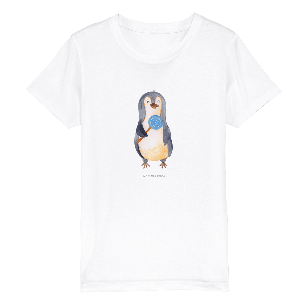 Organic Kinder T-Shirt Pinguin Lolli Kinder T-Shirt, Kinder T-Shirt Mädchen, Kinder T-Shirt Jungen, Pinguin, Pinguine, Lolli, Süßigkeiten, Blödsinn, Spruch, Rebell, Gauner, Ganove, Rabauke