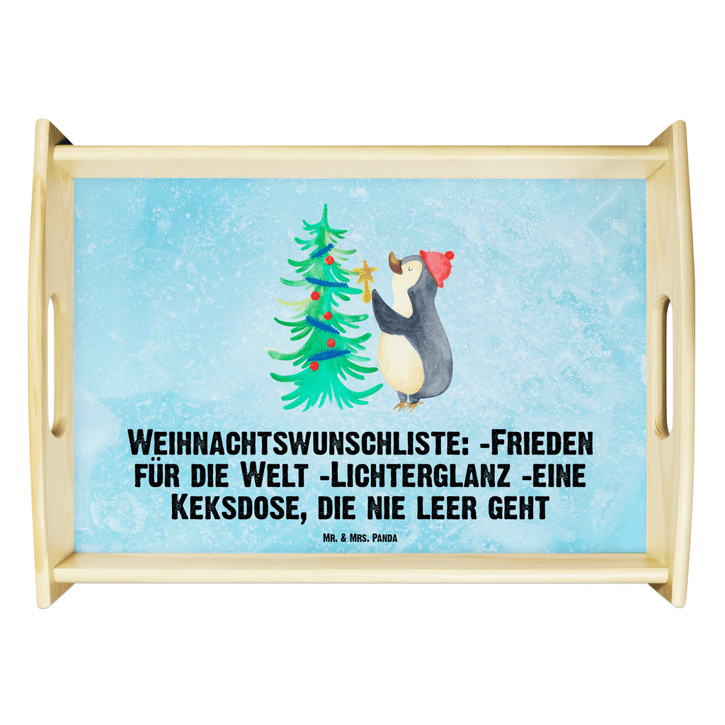 Serviertablett Pinguin Weihnachtsbaum Tablett, Holztablett, Küchentablett, Dekotablett, Frühstückstablett, Winter, Weihnachten, Weihnachtsdeko, Nikolaus, Advent, Heiligabend, Wintermotiv, Pinguin