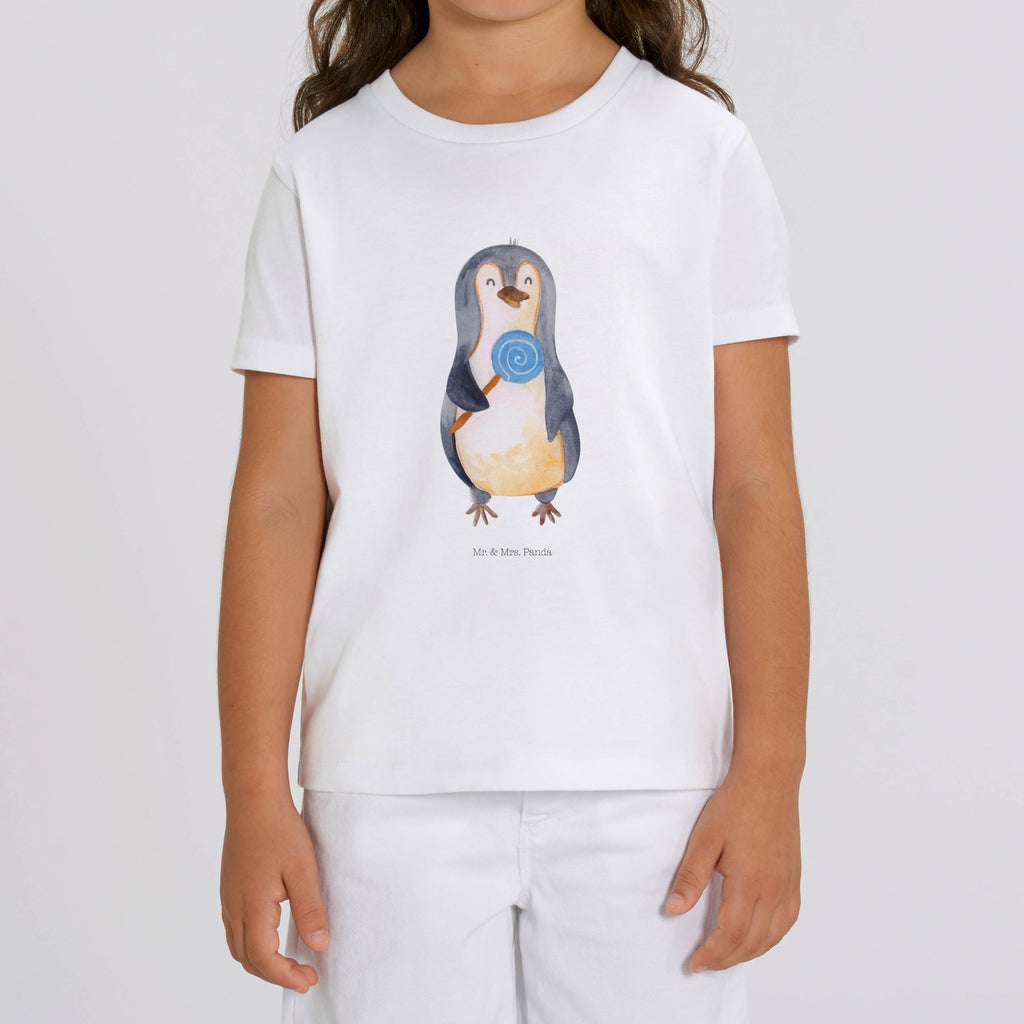 Organic Kinder T-Shirt Pinguin Lolli Kinder T-Shirt, Kinder T-Shirt Mädchen, Kinder T-Shirt Jungen, Pinguin, Pinguine, Lolli, Süßigkeiten, Blödsinn, Spruch, Rebell, Gauner, Ganove, Rabauke