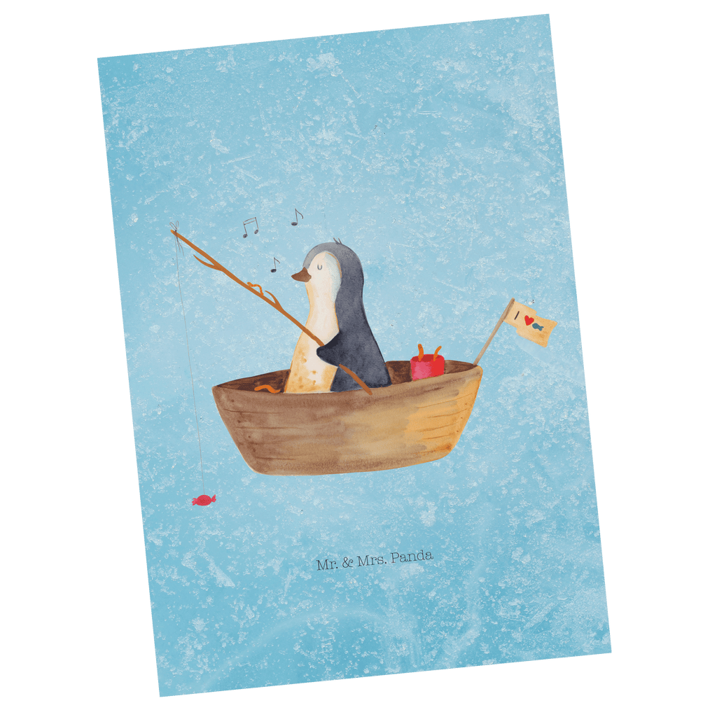 Postkarte Pinguin Angelboot Postkarte, Karte, Geschenkkarte, Grußkarte, Einladung, Ansichtskarte, Geburtstagskarte, Einladungskarte, Dankeskarte, Pinguin, Pinguine, Angeln, Boot, Angelboot, Lebenslust, Leben, genießen, Motivation, Neustart, Neuanfang, Trennung, Scheidung, Geschenkidee Liebeskummer