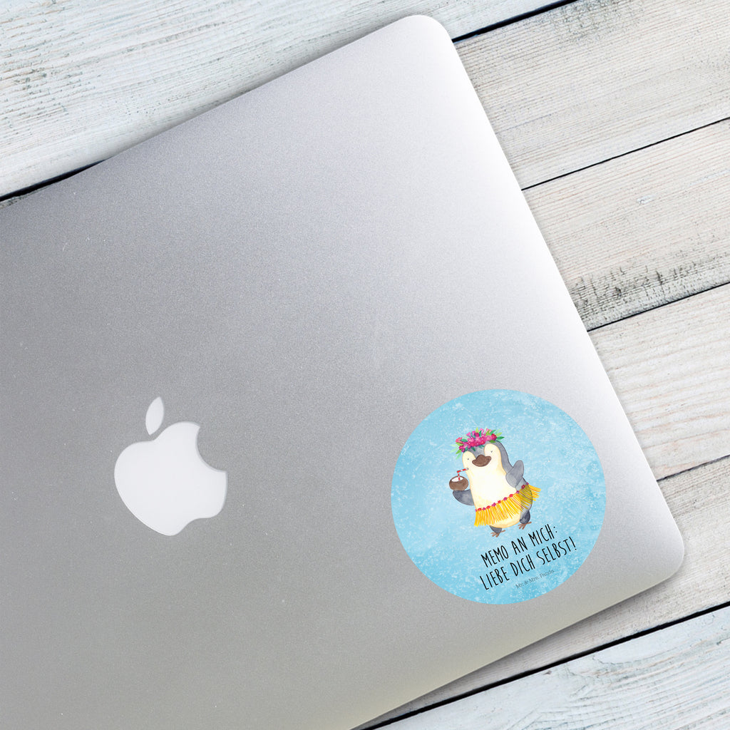 Rund Aufkleber Pinguin Kokosnuss Sticker, Aufkleber, Etikett, Pinguin, Aloha, Hawaii, Urlaub, Kokosnuss, Pinguine