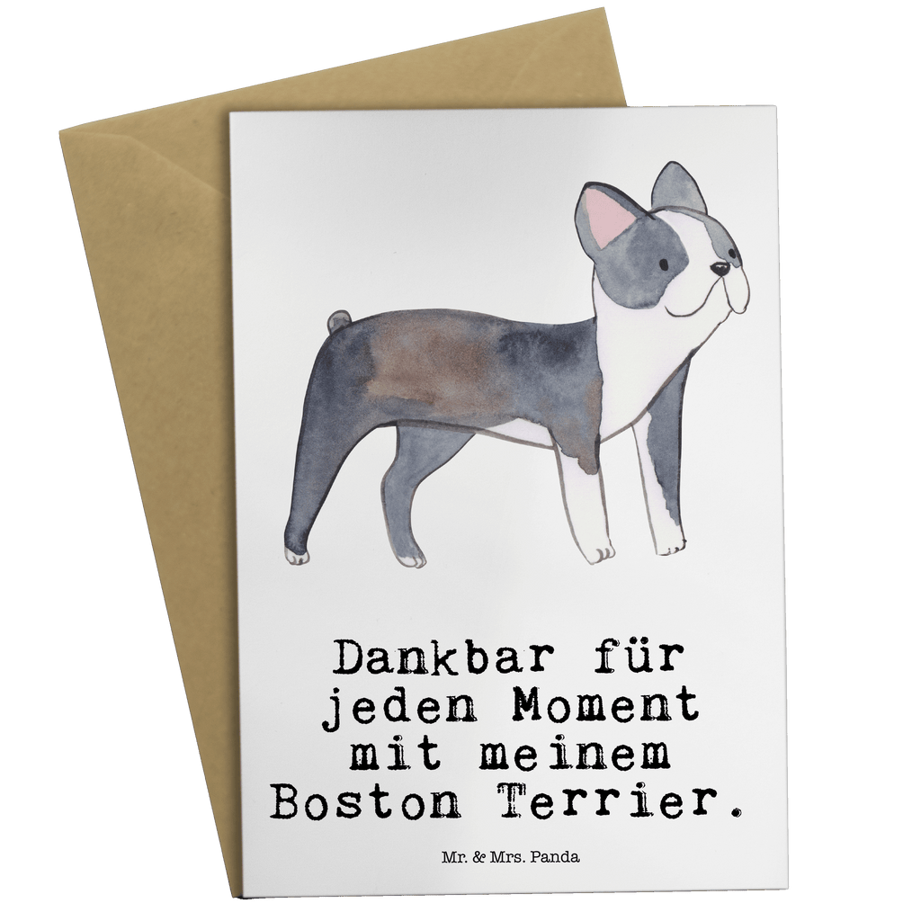 Grußkarte Boston Terrier Moment Grußkarte, Klappkarte, Einladungskarte, Glückwunschkarte, Hochzeitskarte, Geburtstagskarte, Karte, Hund, Hunderasse, Rassehund, Hundebesitzer, Geschenk, Tierfreund, Schenken, Welpe, Boston Terrier
