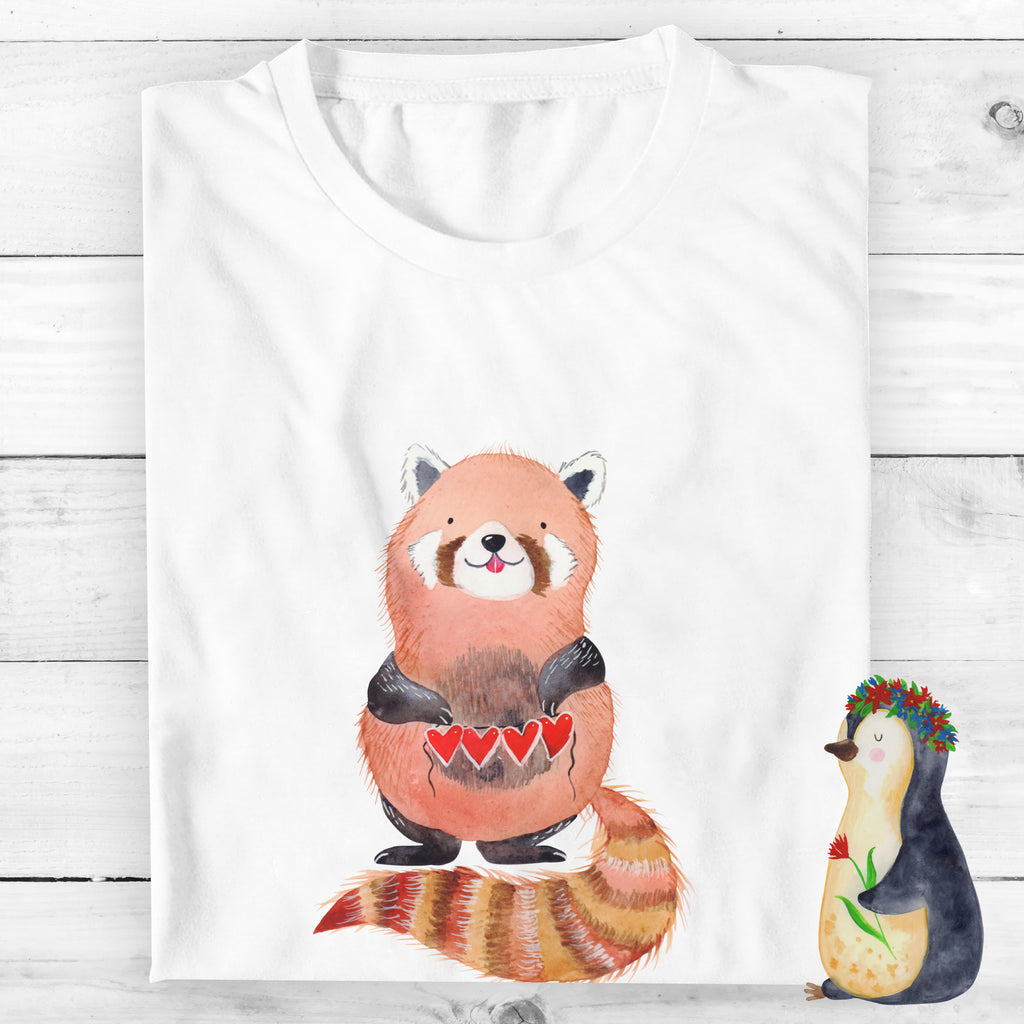 Personalisiertes T-Shirt Roter Panda T-Shirt Personalisiert, T-Shirt mit Namen, T-Shirt mit Aufruck, Männer, Frauen, Wunschtext, Bedrucken, Tiermotive, Gute Laune, lustige Sprüche, Tiere, Panda, Liebe, Rot, Herz, Liebling, Lieblingsmensch