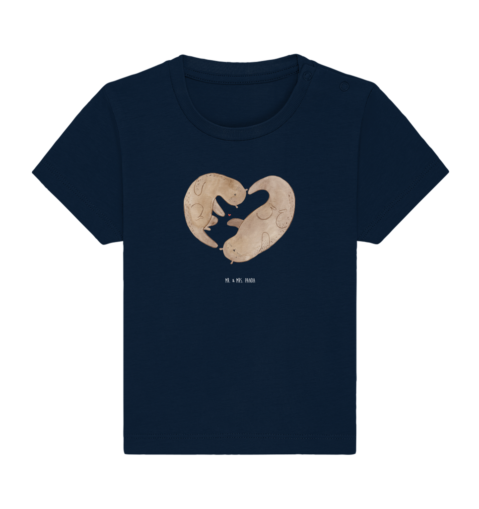 Organic Baby Shirt Otter Herz Baby T-Shirt, Jungen Baby T-Shirt, Mädchen Baby T-Shirt, Shirt, Otter, Fischotter, Seeotter, Liebe, Herz, Liebesbeweis, Liebesgeschenk, Bessere Hälfte, Love you, Jahrestag, Hochzeitstag, Verlobung, gemeinsames Leben