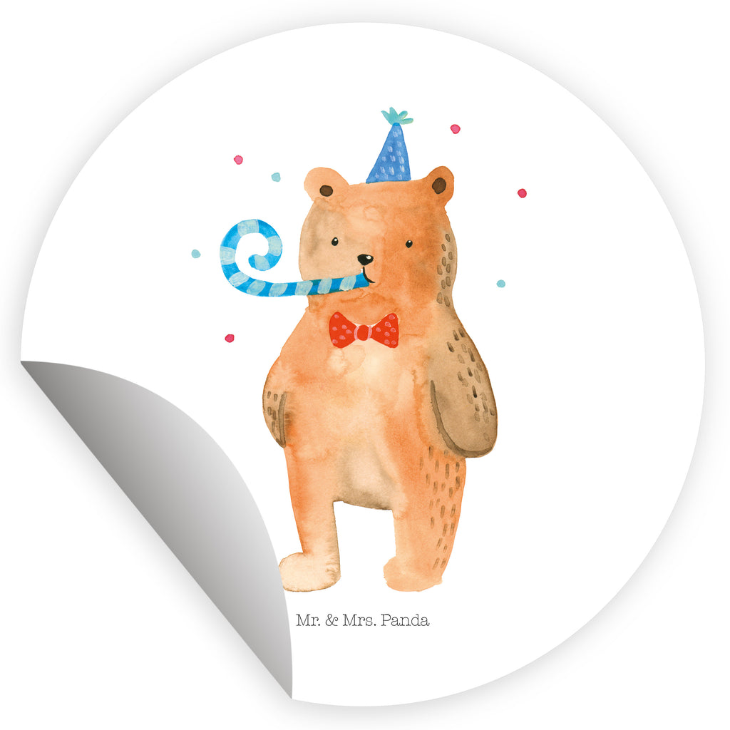 Rund Aufkleber Birthday Bär Sticker, Aufkleber, Etikett, Kinder, rund, Bär, Teddy, Teddybär, Happy Birthday, Alles Gute, Glückwunsch, Geburtstag