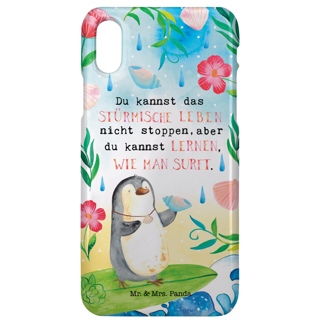 Handyhülle Surfing Penguin Iphone XR Handyhülle, Iphone XR, Handyhülle, Premium Kunststoff, Pinguin