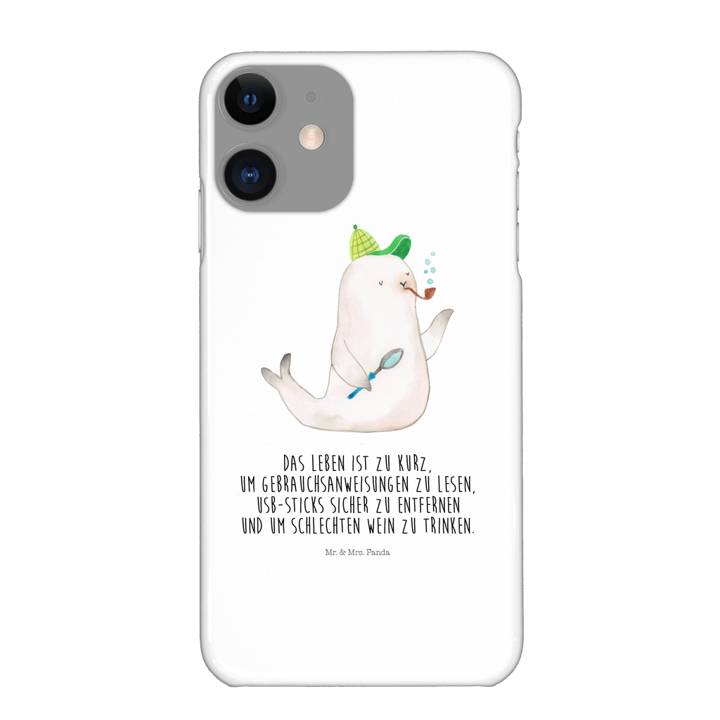Handyhülle Robbe Sherlock Iphone 11 Pro Handyhülle, Iphone 11 Pro, Handyhülle, Premium Kunststoff, Tiermotive, Gute Laune, lustige Sprüche, Tiere