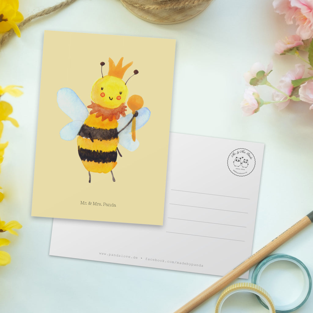 Postkarte Biene König Geschenkkarte, Grußkarte, Karte, Einladung, Ansichtskarte, Geburtstagskarte, Einladungskarte, Dankeskarte, Biene, Wespe, Hummel