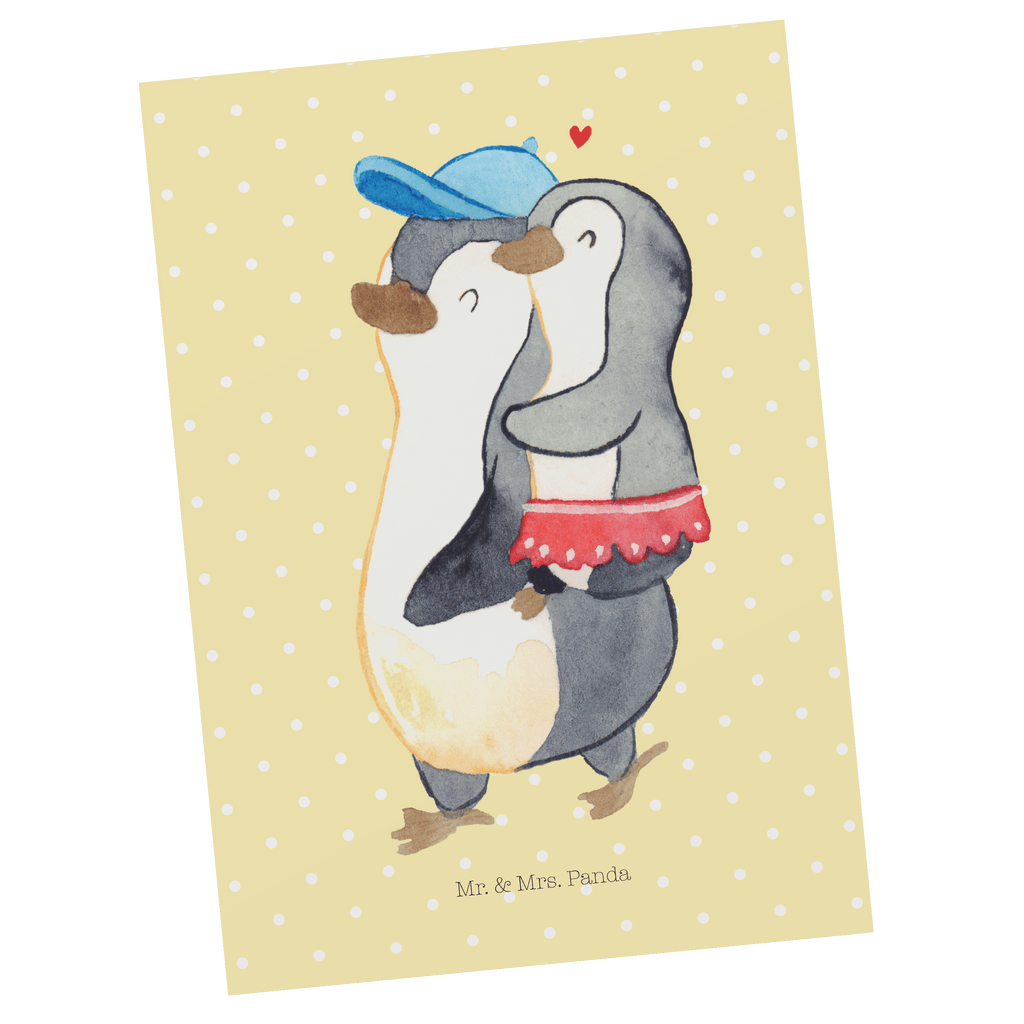 Postkarte Pinguin Kleine Schwester Postkarte, Karte, Geschenkkarte, Grußkarte, Einladung, Ansichtskarte, Geburtstagskarte, Einladungskarte, Dankeskarte, Familie, Vatertag, Muttertag, Bruder, Schwester, Mama, Papa, Oma, Opa