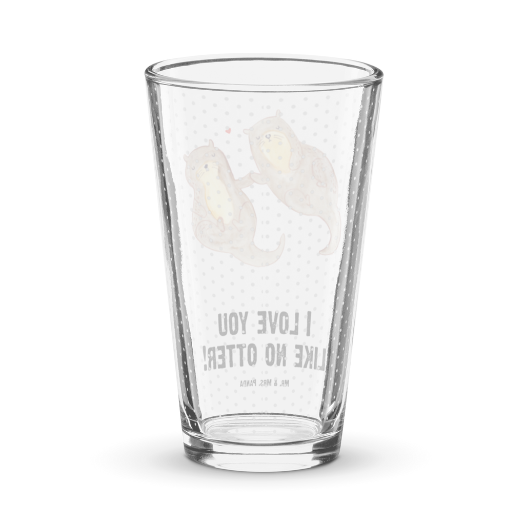 Premium Trinkglas Otter händchenhaltend Trinkglas, Glas, Pint Glas, Bierglas, Cocktail Glas, Wasserglas, Otter, Fischotter, Seeotter, Otter Seeotter See Otter