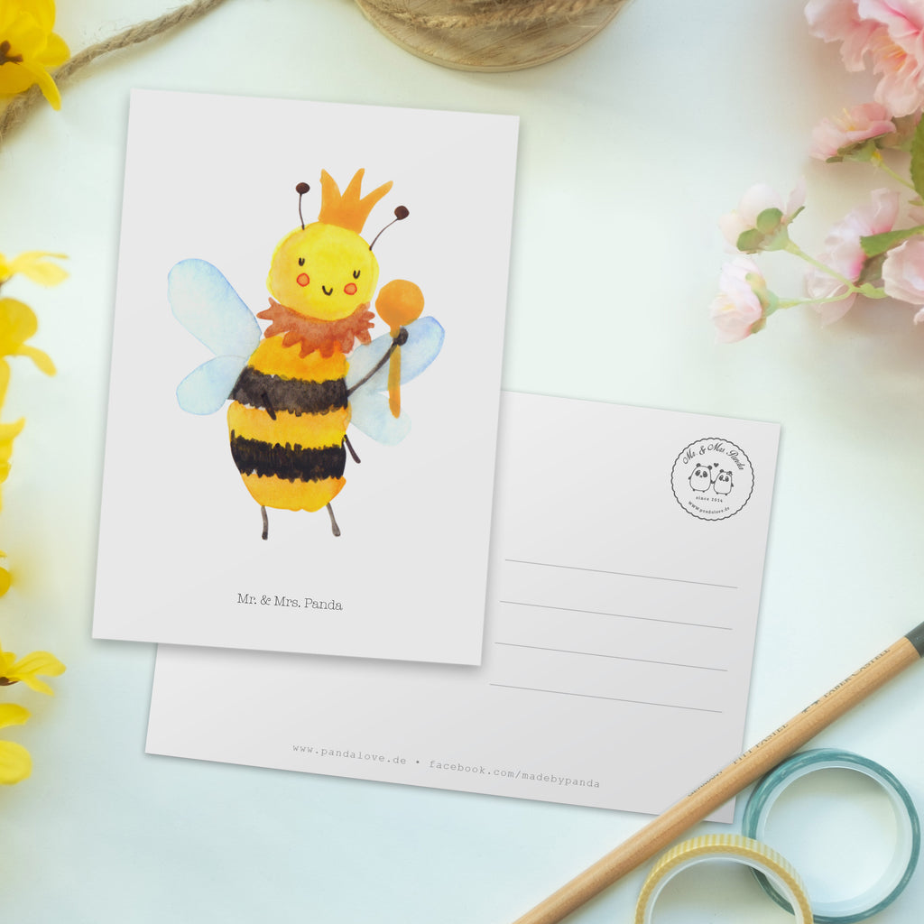 Postkarte Biene König Geschenkkarte, Grußkarte, Karte, Einladung, Ansichtskarte, Geburtstagskarte, Einladungskarte, Dankeskarte, Biene, Wespe, Hummel