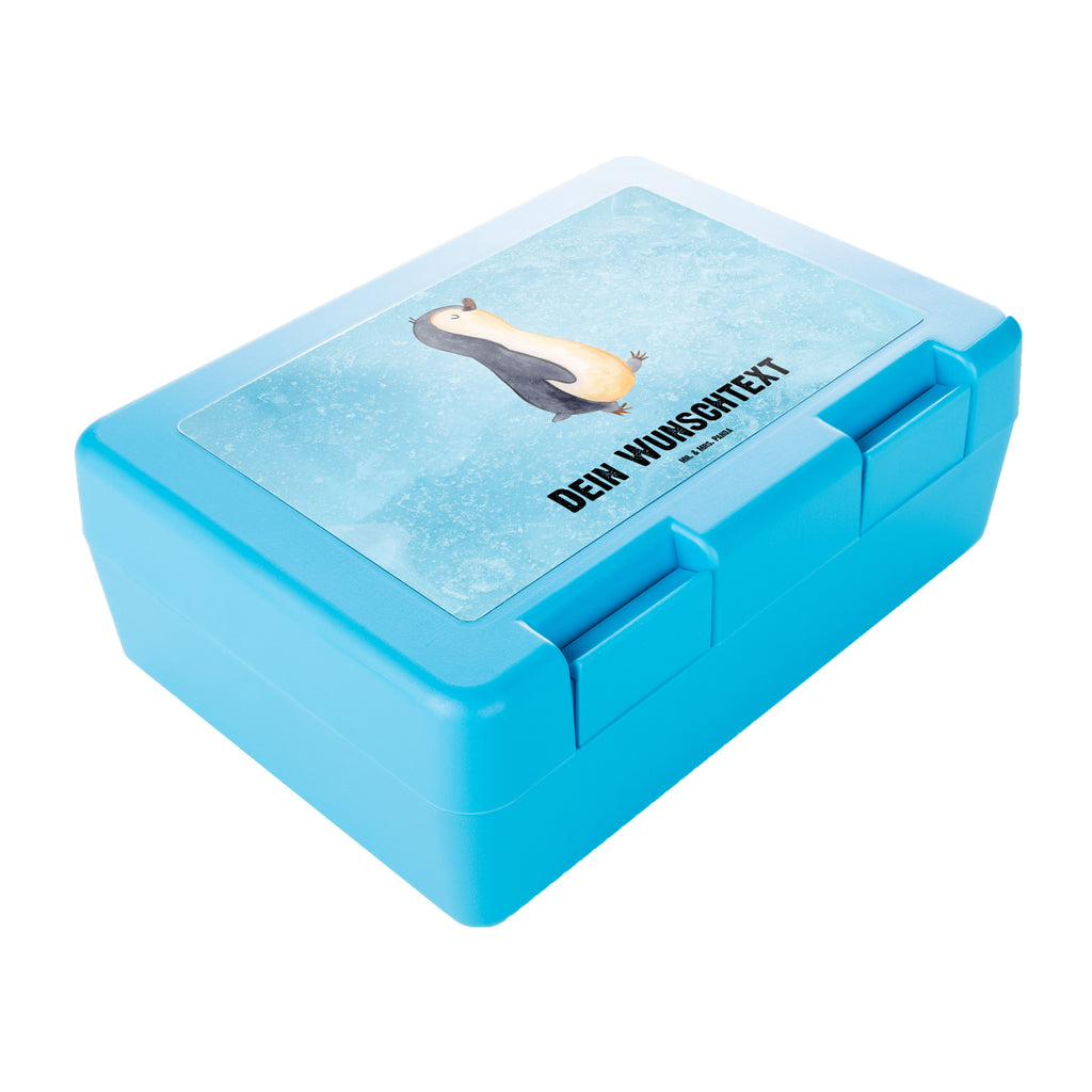 Personalisierte Brotdose Pinguin marschierend Brotdose personalisiert, Brotbox, Snackbox, Lunch box, Butterbrotdose, Brotzeitbox, Pinguin, Pinguine, Frühaufsteher, Langschläfer, Bruder, Schwester, Familie