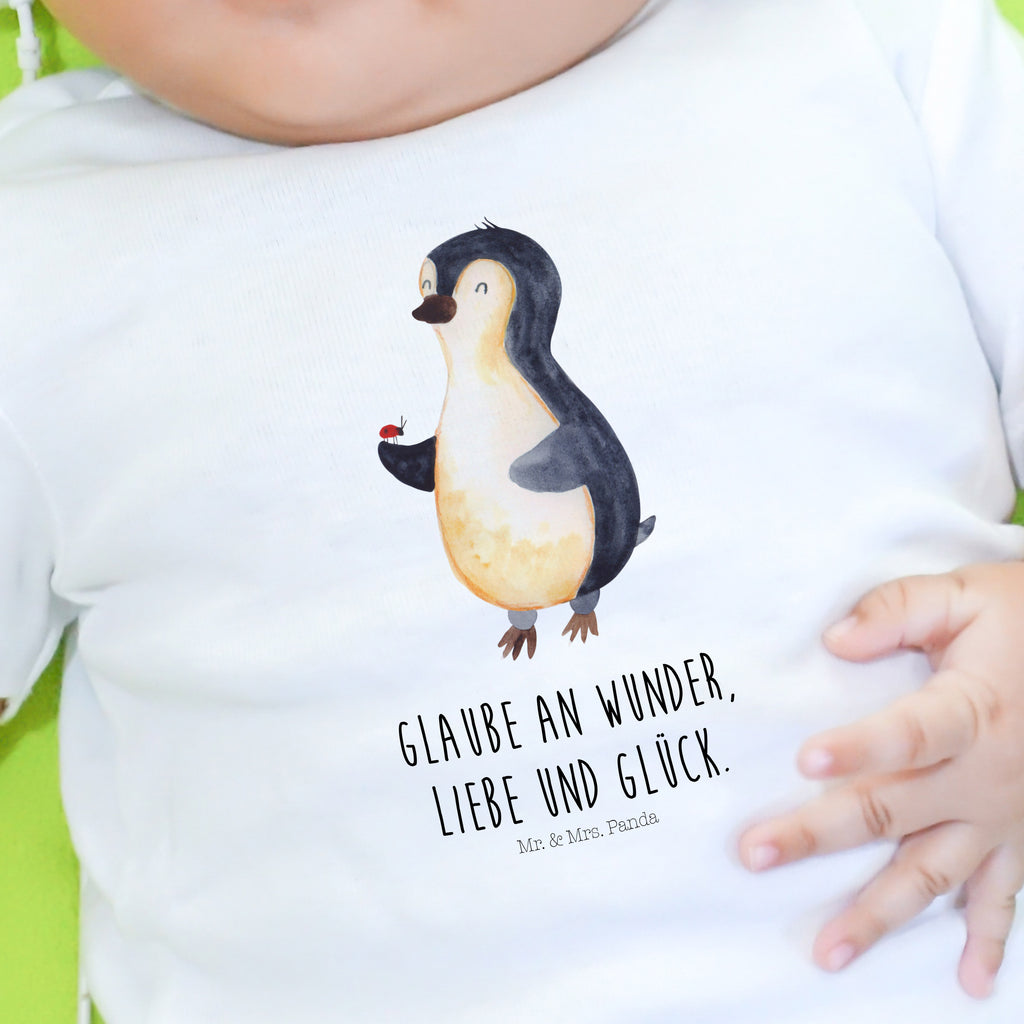 Organic Baby Shirt Pinguin Marienkäfer Baby T-Shirt, Jungen Baby T-Shirt, Mädchen Baby T-Shirt, Shirt, Pinguin, Pinguine, Marienkäfer, Liebe, Wunder, Glück, Freude, Lebensfreude