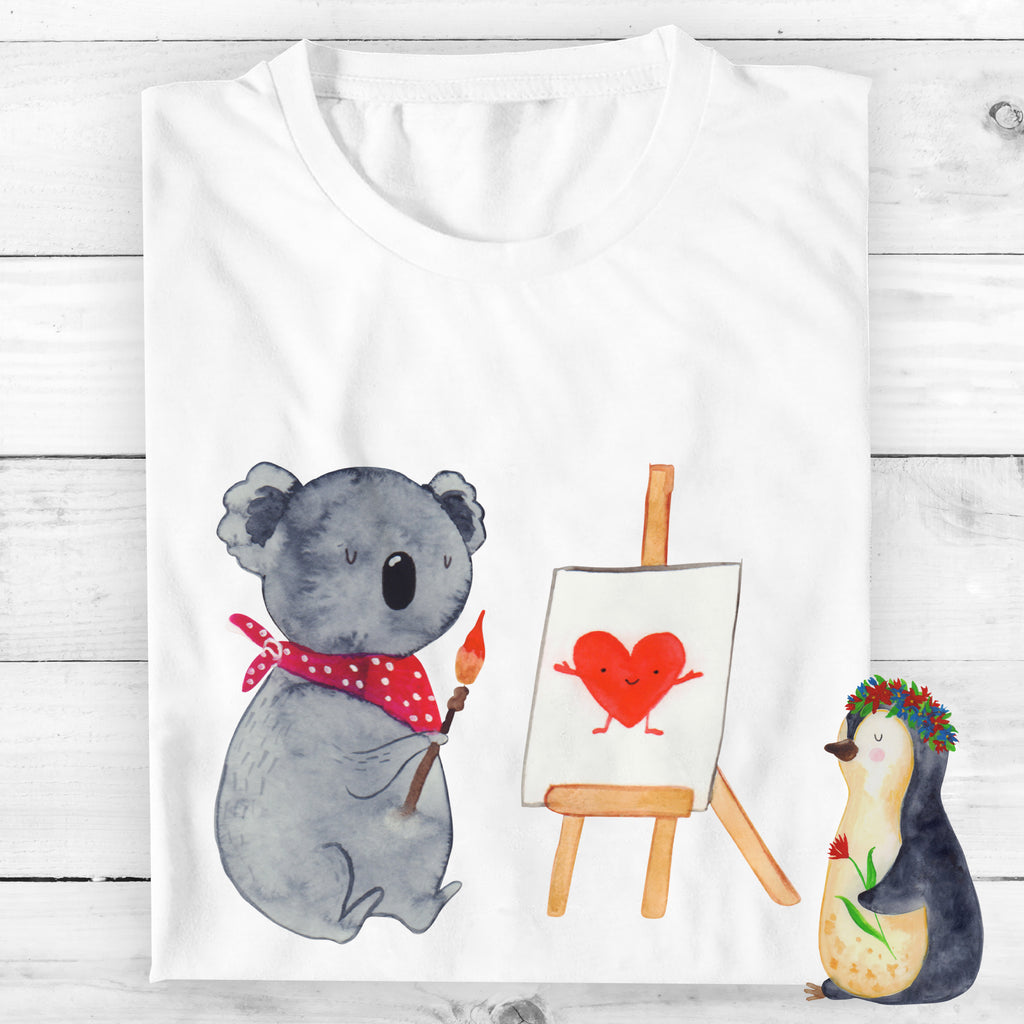 Personalisiertes T-Shirt Koala Künstler T-Shirt Personalisiert, T-Shirt mit Namen, T-Shirt mit Aufruck, Männer, Frauen, Koala, Koalabär, Liebe, Liebensbeweis, Liebesgeschenk, Gefühle, Künstler, zeichnen