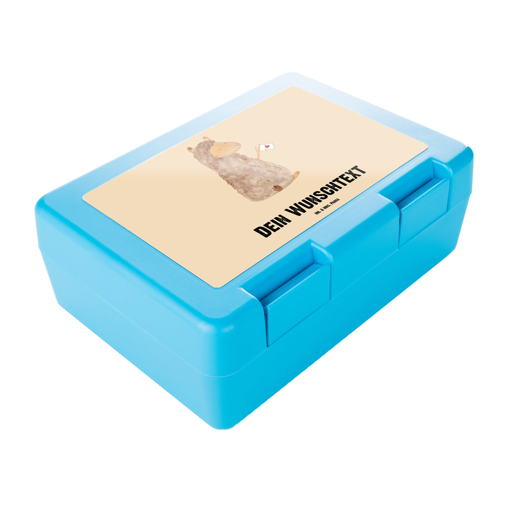 Personalisierte Brotdose Alpaka Fahne Brotdose personalisiert, Brotbox, Snackbox, Lunch box, Butterbrotdose, Brotzeitbox, Alpaka, Lama, Alpakas, Lamas, Liebe