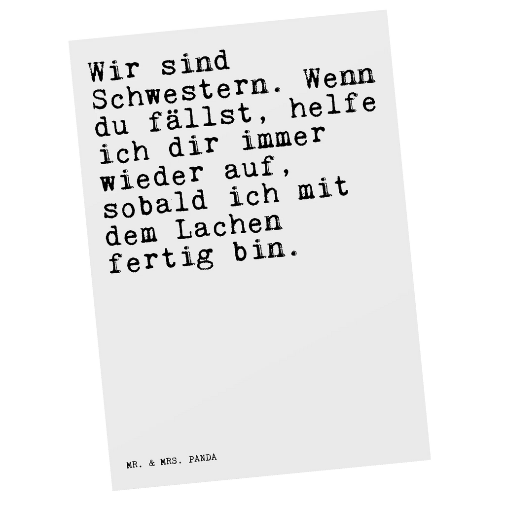 Postcard Wir sind Schwestern. Wenn... Postkarte, Karte, Geschenkkarte, Grußkarte, Einladung, Ansichtskarte, Geburtstagskarte, Einladungskarte, Dankeskarte, Ansichtskarten, Einladung Geburtstag, Einladungskarten Geburtstag, Spruch, Sprüche, lustige Sprüche, Weisheiten, Zitate, Spruch Geschenke, Spruch Sprüche Weisheiten Zitate Lustig Weisheit Worte