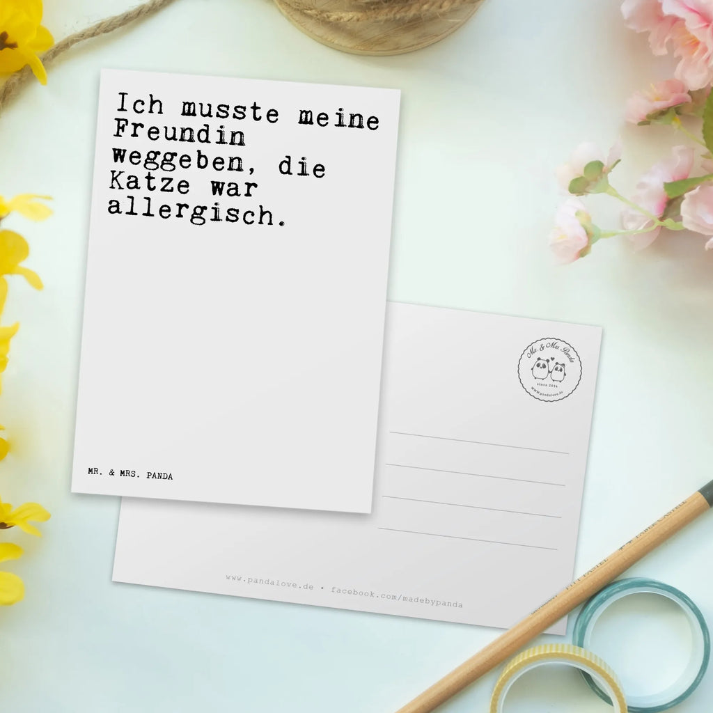 Postcard Ich musste meine Freundin... paper, letter, invitation card, invitation, card, gift card, gift, Postcard, postcards, saying, sayings, funny, wisdom, quotes, Glizzer Spell Proverbs Wisdom Quotes Funny Wisdom Words