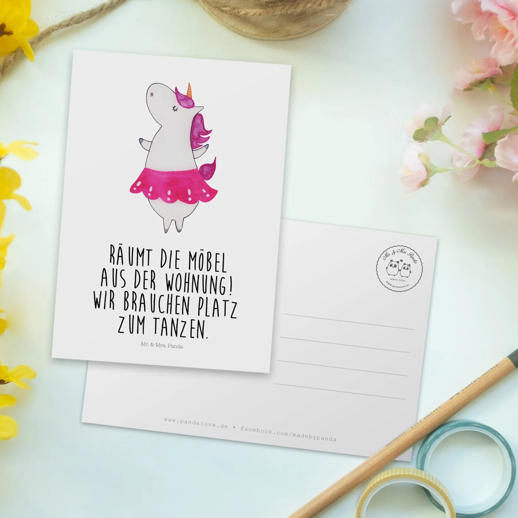 Postcard unicorn ballerina Geschenkkarte, Einladungskarte, Geburtstagskarte, Ansichtskarte, Karte, Postkarte, Grußkarte, Ansichtskarten, Einladung, Einladung Geburtstag, Dankeskarte, Einladungskarten Geburtstag, Einhorn, Einhörner, Einhorn Deko, Unicorn, Wohnung, Spaß, Tanzen, Party, Geburtstag, Ballerina, Tänzerin, Feiern, Lebensfreude, Lebenslust
