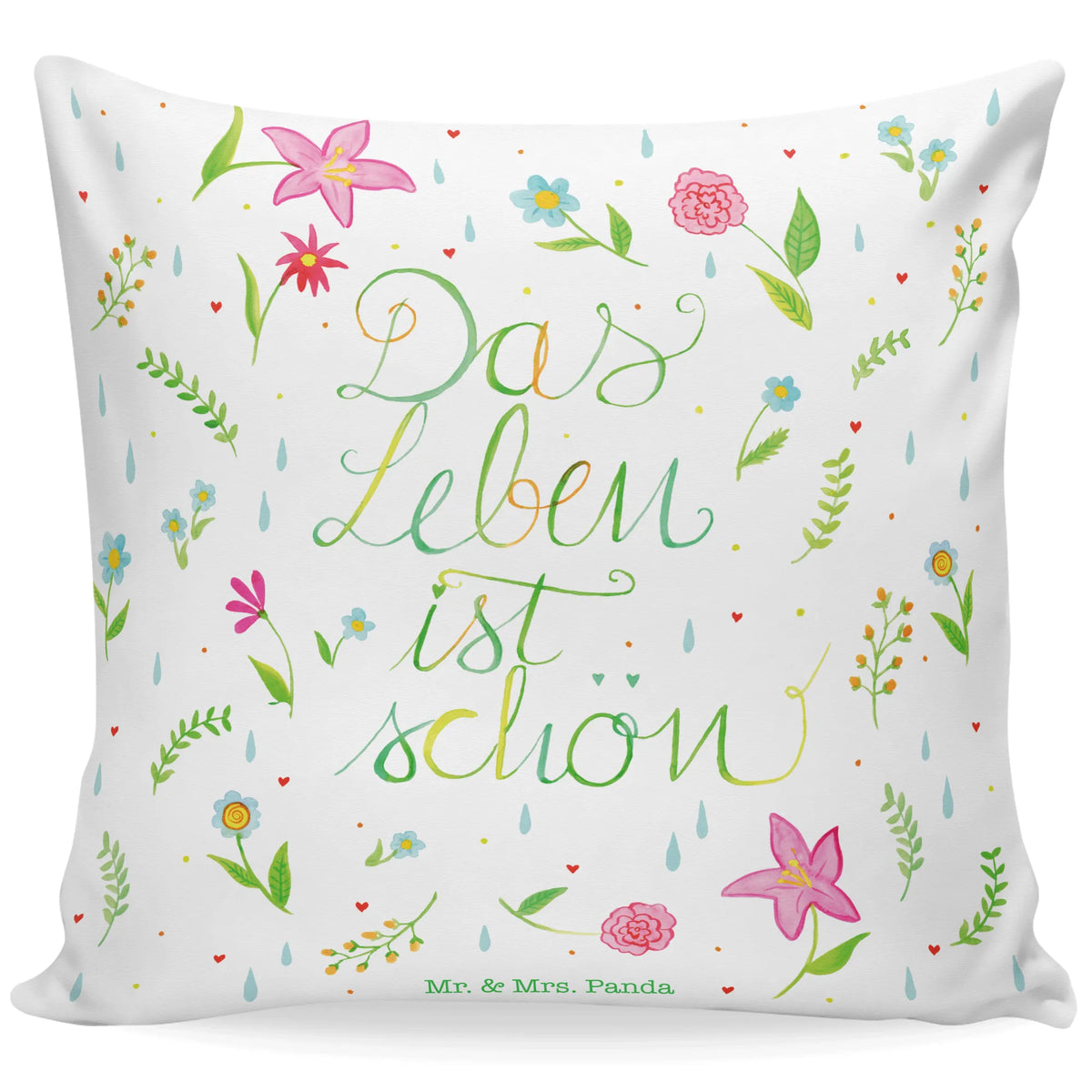 Cushion Flower Life bed, 40 x 40, soft, bedroom, fluffy, pillows, 40x40, sofa, cushion, pillow case, settee, Pillow, pad, couch, Nature, joy of life, love, Life is beautiful, Flowers, Saying about life, Being happy, Motivation saying
