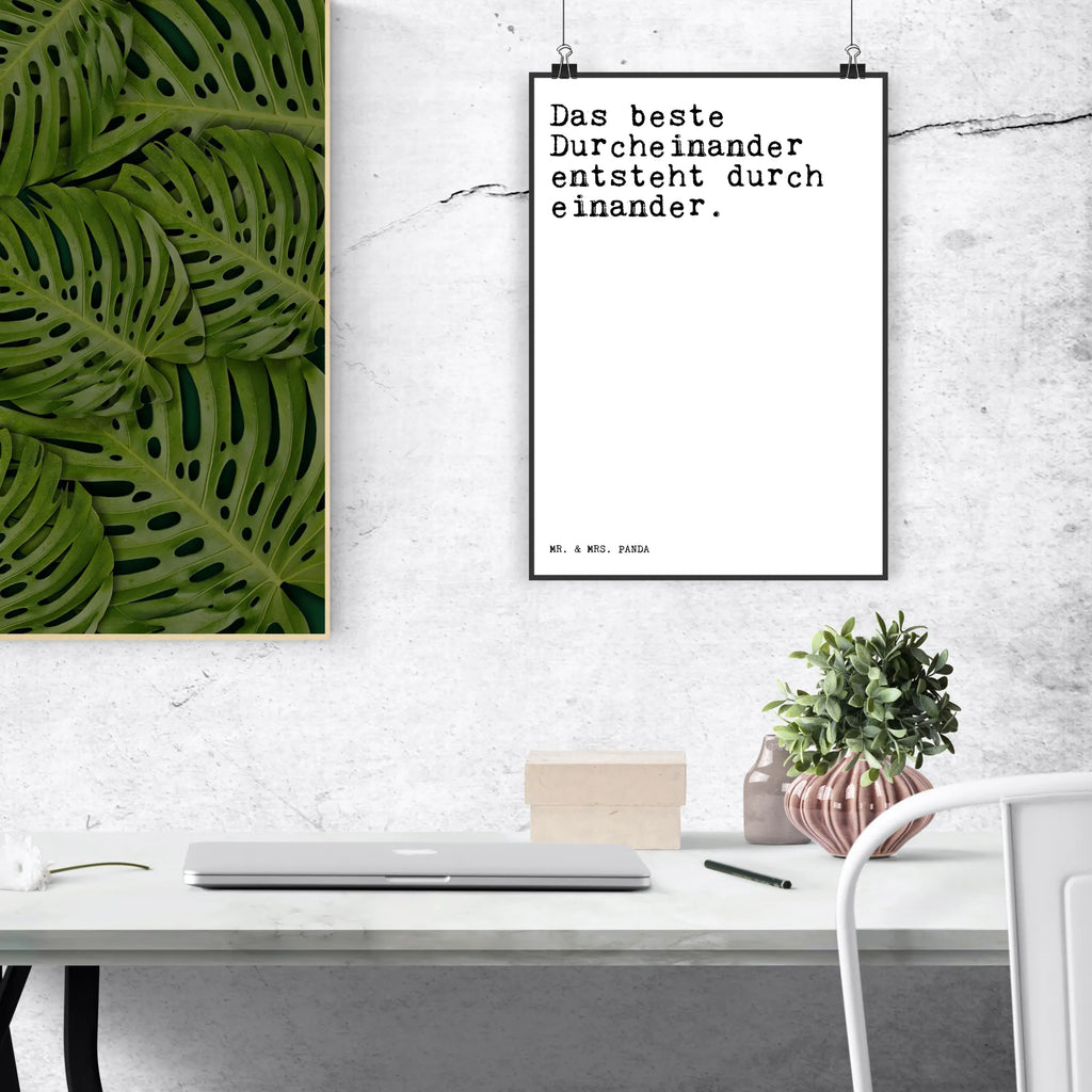 Poster Das beste Durcheinander entsteht... saying, sayings, funny, wisdom, quotes, Sayings Proverbs Wisdom Quotes Funny Wisdom Words